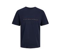 JACK & JONES Mens JJ T-Shirt Short Sleeve Dark Navy S