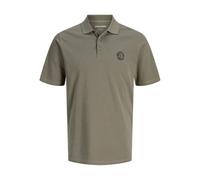 JACK & JONES Men's JJALLIANCE Polo Shirt, Short Sleeve Regular Fit Piqué Polo, 100% Cotton Casual Smart-Casual Top, Style 12288108, Vetiver Colour, UK Size -XL