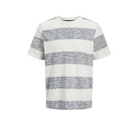 JACK & JONES Men's Jjbirk Striped Tee Ss Crew Neck, Sky Captain, XL