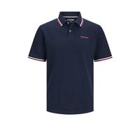 JACK & JONES Men's Jjcampa Polo Ss Shirt, Navy Blazer/Print: Small, S