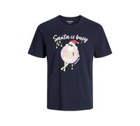 JACK & JONES Men's Jjchristmas Tee SS Crew Neck Jnr, Sky Captain, 14 Years