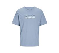 JACK & JONES Men's Jjcyber Tee SS Crew Neck T-Shirt, Mountain Spring, S