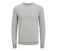 JACK & JONES Mens Jjeatlas Knit Crew Neck Noos Pullover Sweater, Light Grey Melange, L UK