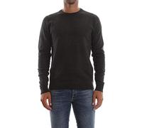 JACK & JONES Men's Jjebasic Knit Crew Neck Noos Jumper, Green (Deep Depths Detail: Twisted with Black), Small