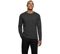 JACK & JONES Men's Jjebasic Knit Crew Neck Noos Jumper, Grey (Dark Melange Dark Melange), Medium