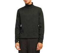 JACK & JONES Men's Jjebasic Knit Roll Neck Noos Jumper, Forest Night/Detail:Twisted W. Black, M