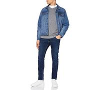 JACK & JONES Men's Jjebasic Knit V-Neck Noos Jumper, Blue (Navy Blazer Detail: Twisted with Jet Stream), XX-Large