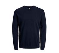 JACK & JONES Men's Jjebasic Knit V-Neck Noos Jumper, Blue (Navy Blazer Navy Blazer), Large
