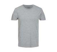 JACK&JONES Men's JJEBASIC O-Neck TEE S/S NOOS T-Shirt, Light Grey Melange, XS