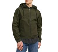 JACK & JONES Mens Jjebasic Softshell Hood Noos, Dark Green, L UK