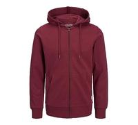 JACK & JONES Mens Jjebasic Sweat Zip Hood Noos Hooded Jacket, Port Royale, S Red