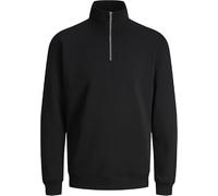 JACK & JONES Mens Jjebradley Half Zip Noos Sweatshirt, Black, XXL UK