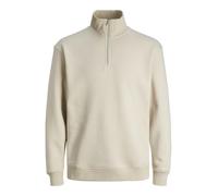 JACK & JONES Mens Jjebradley Half Zip Noos Sweatshirt, Cream, S UK