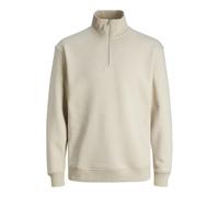 Jack & Jones Mens Jjebradley Half Zip Noos Sweatshirt, Moonbeam, M UK