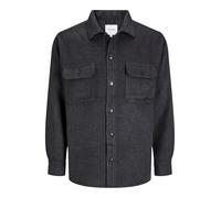 Jack & Jones Ollie Chest Pocket Overshirt - Black, Black, Size L, Men Black