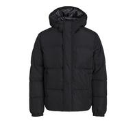 JACK & JONES Men's Jjebradley Puffer Hood Sn Quilted Jacket, black, S