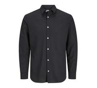JACK & JONES Men's Jjebreeze Shirt Ls Sn Long Sleeve, Black, L