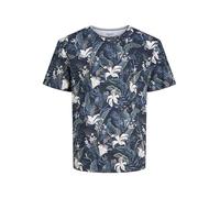 JACK & JONES Men's Jjebryan AOP Tee S/S O-Neck Noos T-Shirt, Sky Captain, M