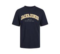 JACK & JONES Men's Jjecaleb Varsity Tee SS O-Neck Noos T-Shirt, Blazer Navy, L