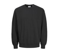 JACK & JONES Men's Jjecharge Sweat Crew Neck Noos Sweatshirt, Black, L