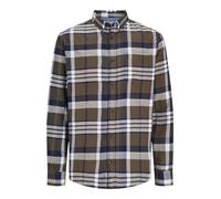 JACK & JONES Mens Autumn Chk Overshirt Canteen M