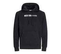 JACK & JONES Men's Jjecorp Logo Sweat Hood Play Noos Sweatshirt, Black/Print:Play 5, XL