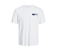 JACK & JONES Men's Jjecorp Logo Tee Play SS O-Neck Noos T-Shirt, White P4 Small Print, L