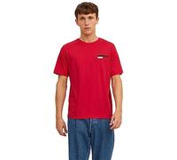 JACK & JONES Men's Jjecorp Logo Tee Play Ss O-Neck Noos T-Shirts, True Red P4 Small Print, L