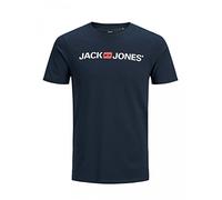 JACK & JONES Men's Jjecorp Logo Tee Ss Crew Neck Noos T-Shirt, Blue (Navy Blazer Detail: Slim Fit), Small