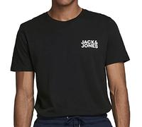 JACK & JONES Men's Jjecorp Logo Tee Ss Crew Neck Ss19 Noos T - Shirt, Black (Black Slim/Small Print), XXL