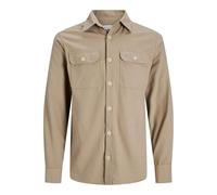 JACK & JONES Men's Jjedarren Overshirt Ls Noos Long Sleeve Shirt, Crockery/fit: Solid, M