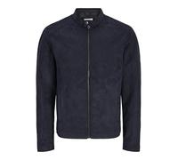 JACK & JONES Men's Jjedylan Clean Faux Suede Jacket Noos Faux Leather Jacket, jet black, S