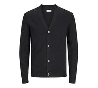 JACK & JONES Men's Jjeemil Knit Button Cardigan Noos Sweater, Black, XS