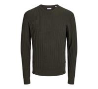 Jack & Jones Men's Jjeemil Knit Cable Crew Neck Noos, Rosin, XL