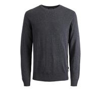 JACK&JONES Men's JJEEMIL Knit Crew Neck NOOS, Dark Grey Melange, L