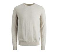 JACK&JONES Men's JJEEMIL Knit Crew Neck NOOS, Oatmeal/Detail:Melange, L