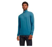 JACK & JONES Men's Jjeemil Knit Half Zip Noos Jumper, Oceanview, L