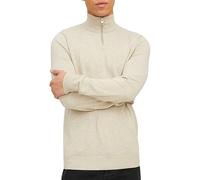 Jack & Jones Emil Half Zip Sweater Beige S Men
