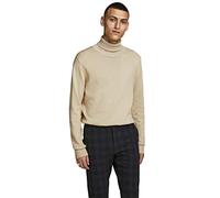 Jack & Jones Men's Jjeemil Knit Roll Noos Turtleneck, Off-white (Oatmeal Detail: Melange), XL UK