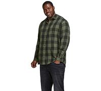 JACK & JONES Men's JJEGINGHAM Twill Shirt L/S NOOS, Dusty Olive, L