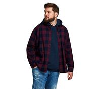 Jack & Jones Men's Jjegingham Twill Shirt L/S Ps Noos, Port Royale, 6XL