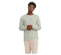 JACK & JONES Men's Jjegreg Knit Crew Neck Sn Jumper, Desert Sage/Detail:with Cloud Dancer, L