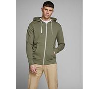 JACK & JONES Men's Jjeholmen Sweat Zip Hood Noos Jacket, Green (Olive Night Fit:Reg Fit), Large