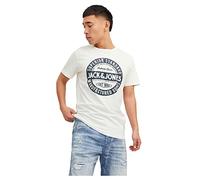 JACK & JONES Mens Jjejeans Tee O-Neck Noos 23/24 T-Shirt, Cloud Dancer, L UK