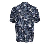 JACK & JONES Men's Jjejeff Tropical AOP Resort Shirt Ss Sn Short-Sleeved, Sky Captain, XXL