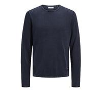 Jack & Jones Men's Jjeleo Knit Crew Neck Noos Pullover, Blue (Navy Blazer), M