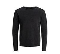 Jack & Jones Men's Jjeleo Knit Crew Neck Noos Sweater, Caviar, XL
