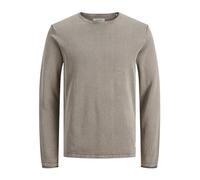 Jack & Jones Men's Jjeleo Knit Crew Neck Noos Sweater, Crockery, L