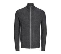 JACK & JONES Men's Jjelewis Knit Cardigan Sn Sweater, Asphalt/Detail: Twisted W. Black, XS