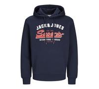 JACK & JONES Men's Jjelogo Sweat Hood 2 Col 24/25 Noos Sweatshirt, Sky Captain, XS